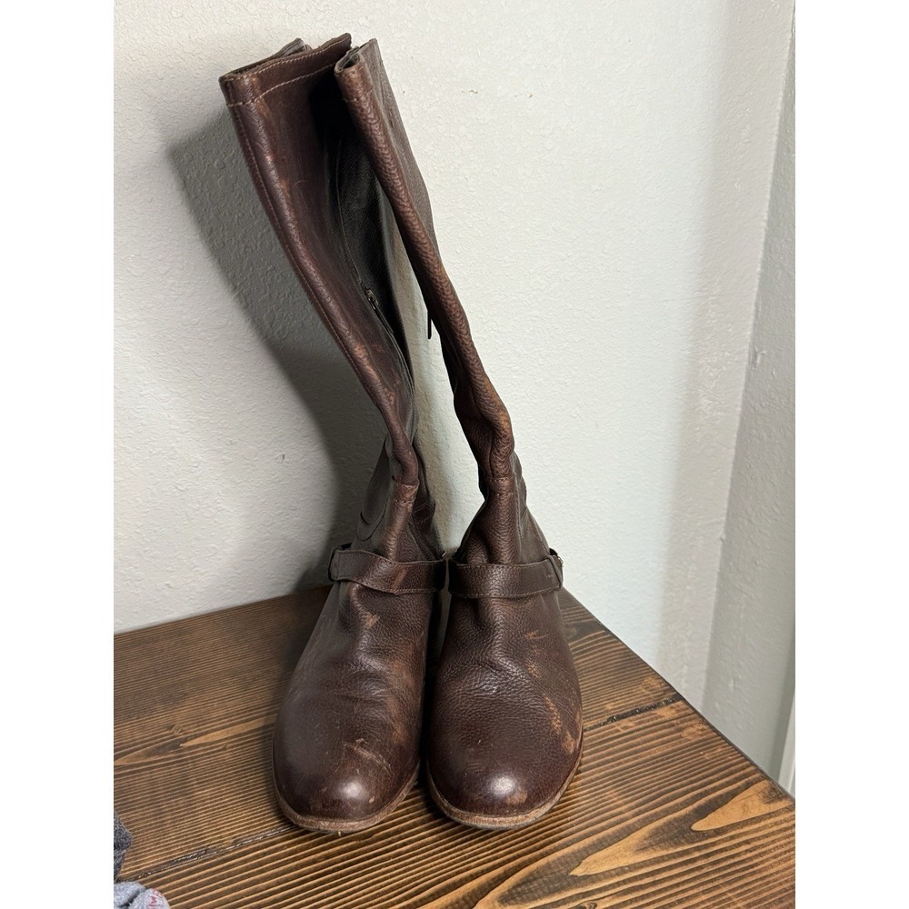 UGG Australia Channing 3184 Brown Tall‎ Leather Riding Boots Size 9 US